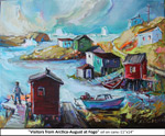 Visitors from Arctica-August at Fogo, Oil on Canvas